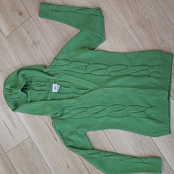 Lacoste Sweaters - Lacoste Green Cable Knit Women's Sweater Size Xs/34